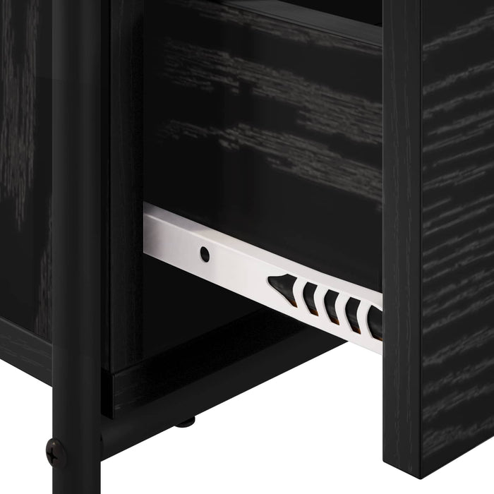 Dulap de noapte Stejar Negru 40 x 30 x 50 cm Lemn prelucrat WALTI