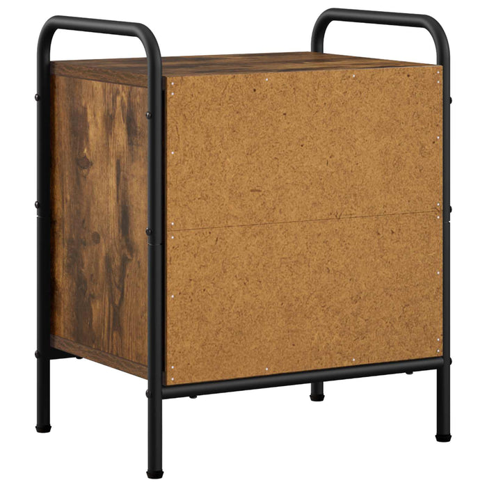 Dulap de noapte 2 buc. Stejar fumuriu 40 x 30 x 50 cm WALTI