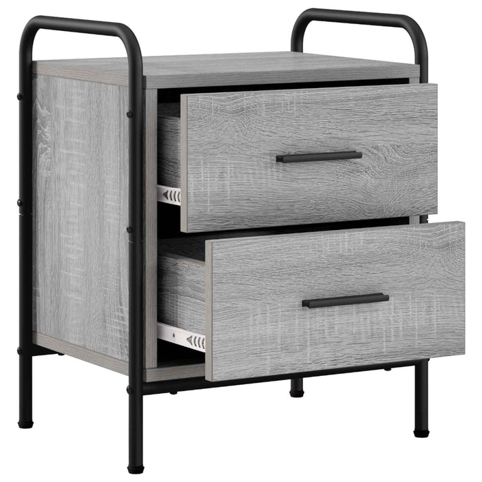 Dulap de noapte Sonoma gri 40 x 30 x 50 cm Lemn prelucrat WALTI