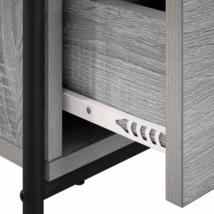 Dulap de noapte 2 buc. Sonoma gri 40 x 30 x 50 cm WALTI