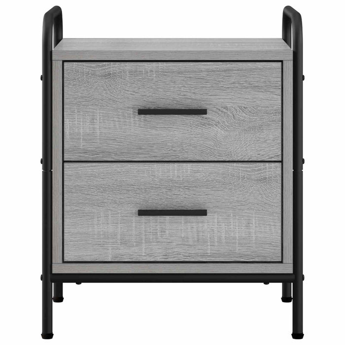 Dulap de noapte 2 buc. Sonoma gri 40 x 30 x 50 cm WALTI