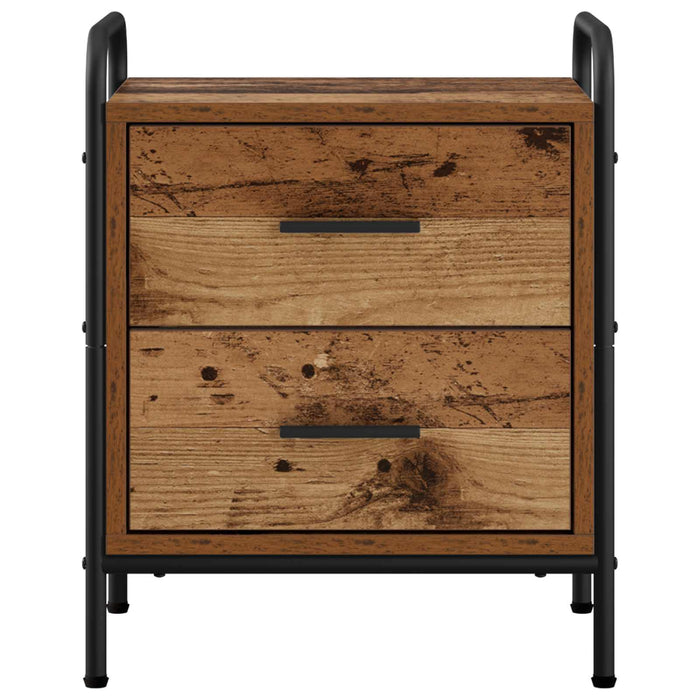 Dulap de noapte 2 buc. Lemn de stejar 40 x 30 x 50 cm WALTI