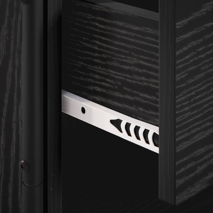 Dulap de noapte Stejar Negru 40 x 30 x 50 cm Lemn prelucrat WALTI