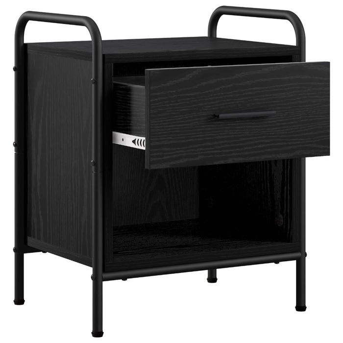 Dulap de noapte Stejar Negru 40 x 30 x 50 cm Lemn prelucrat WALTI