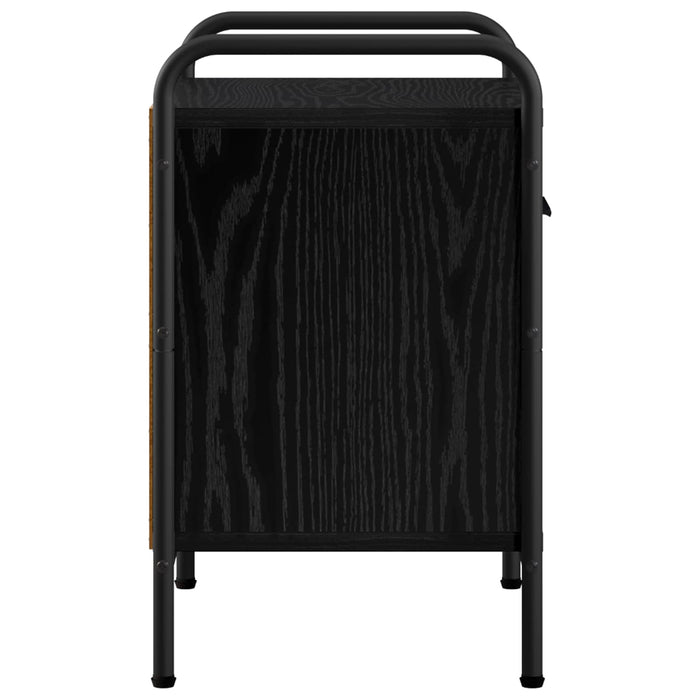 Dulap de noapte 2 buc. Stejar Negru 40 x 30 x 50 cm WALTI