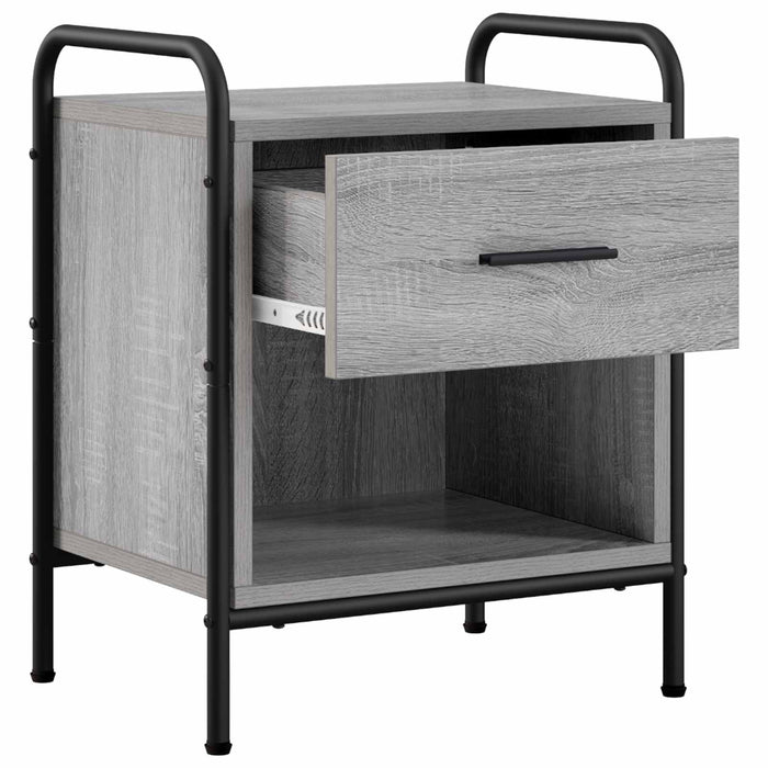 Dulap de noapte 2 buc. Sonoma gri 40 x 30 x 50 cm WALTI