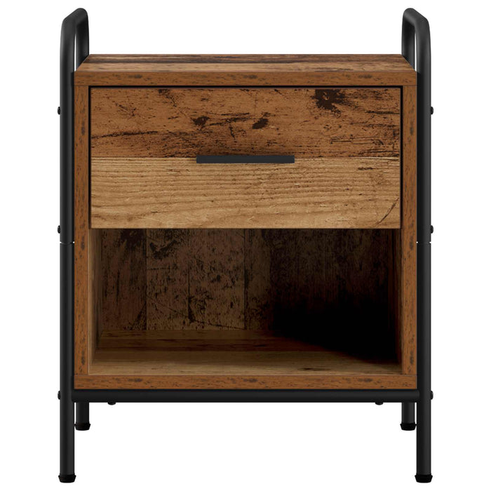 Dulap de noapte 2 buc. Lemn vechi 40 x 30 x 50 cm WALTI