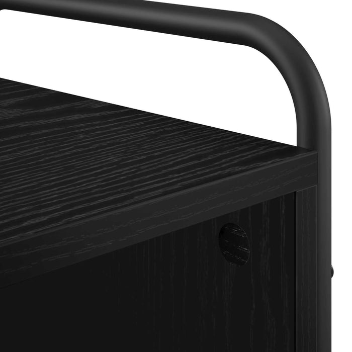 Dulap de noapte Stejar Negru 40 x 30 x 60 cm Lemn prelucrat WALTI