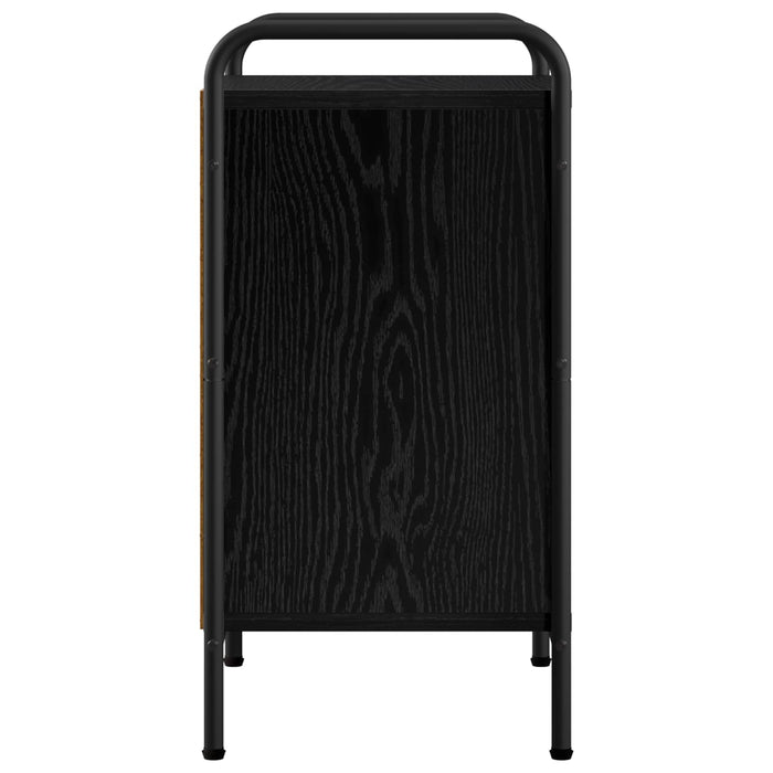 Dulap de noapte Stejar Negru 40 x 30 x 60 cm Lemn prelucrat WALTI
