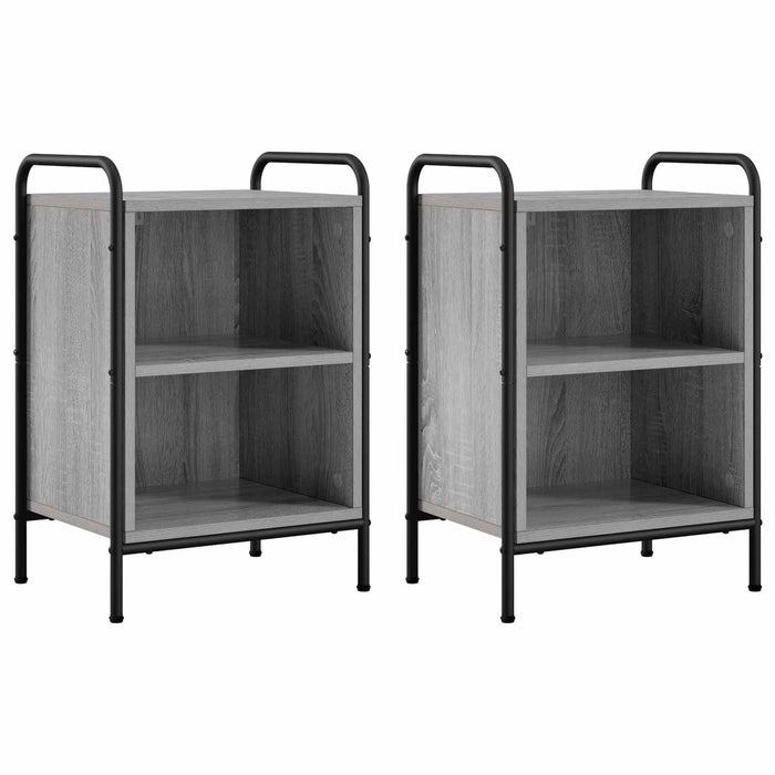 Dulap de noapte 2 buc. Sonoma gri 40 x 30 x 60 cm WALTI