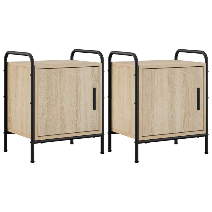 Dulap de noapte 2 buc. Stejar Sonoma 40 x 30 x 50 cm - WALTI WALTI
