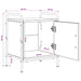 Dulap de noapte Stejar fumuriu 40 x 30 x 50 cm Lemn prelucrat - WALTI WALTI