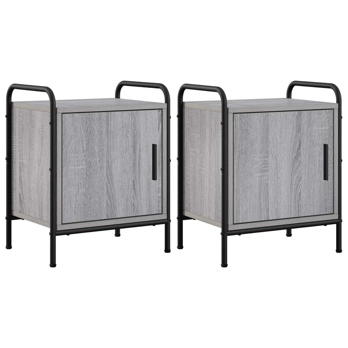 Dulap de noapte 2 buc. Sonoma gri 40 x 30 x 50 cm - WALTI WALTI