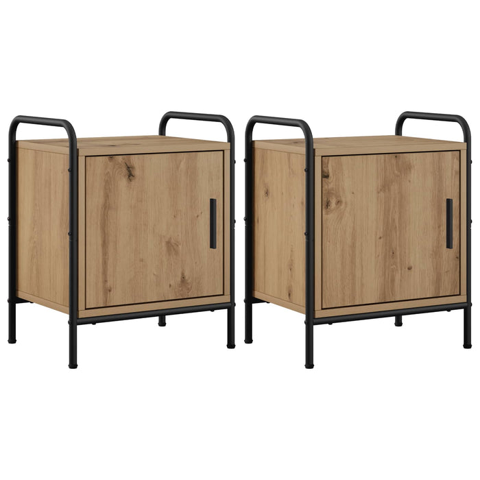 Dulap de noapte 2 buc. Stejar Artizanal 40 x 30 x 50 cm - WALTI WALTI