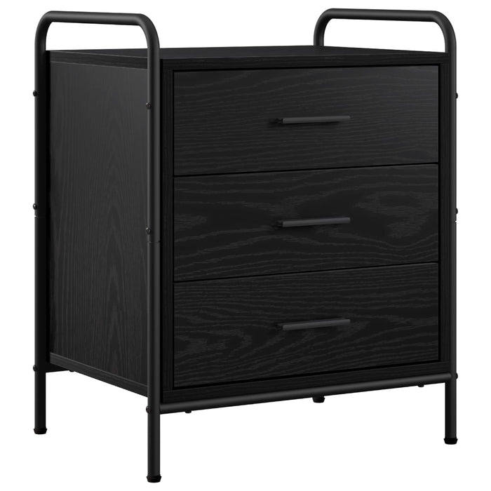 Dulap de noapte Stejar Negru 48 x 36,5 x 60 cm Lemn prelucrat - WALTI WALTI