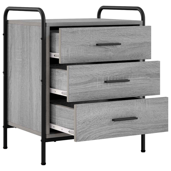 Dulap de noapte 2 buc. Sonoma gri 48 x 36,5 x 60 cm - WALTI WALTI