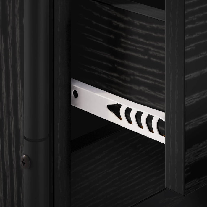 Dulap de Noapte Suspendat Stejar Negru 40 x 30 x 50 cm WALTI