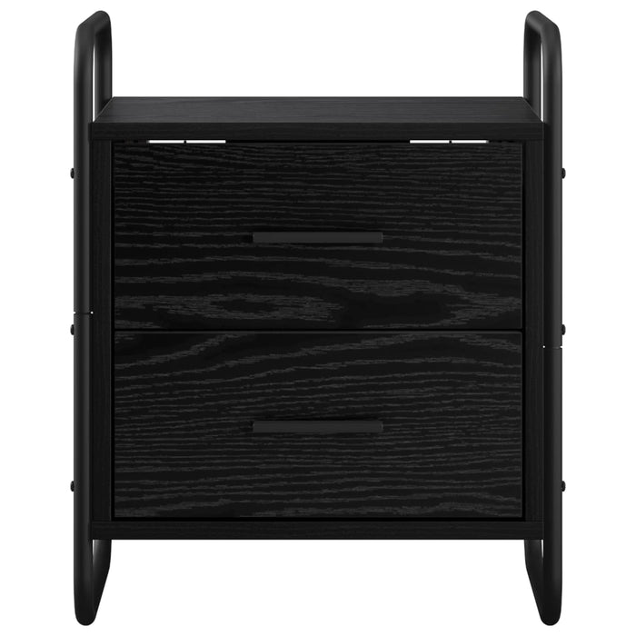 Dulap de Noapte Suspendat Stejar Negru 40 x 30 x 50 cm WALTI