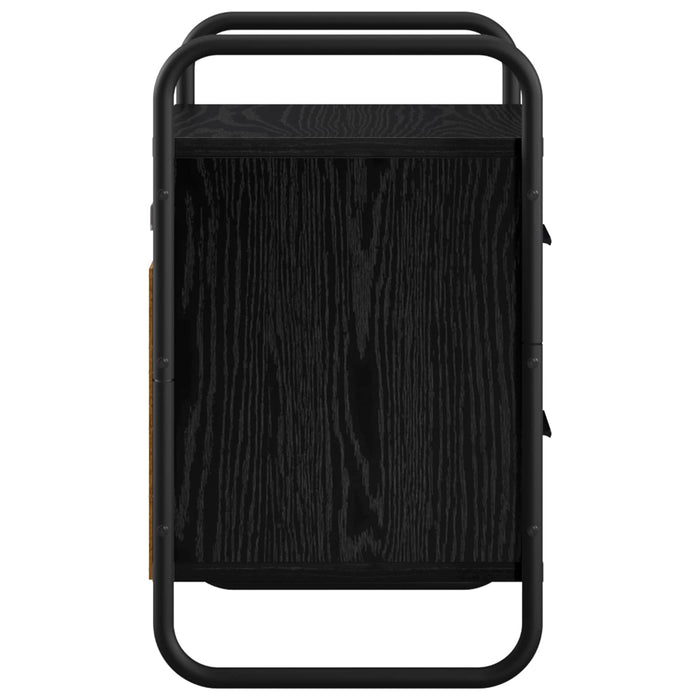 Dulap de Noapte Suspendat Stejar Negru 40 x 30 x 50 cm WALTI