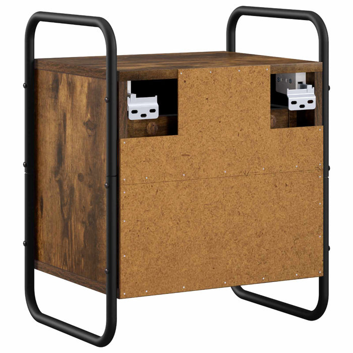 Dulap de Noapte Suspendat Stejar fumuriu 40 x 30 x 50 cm WALTI
