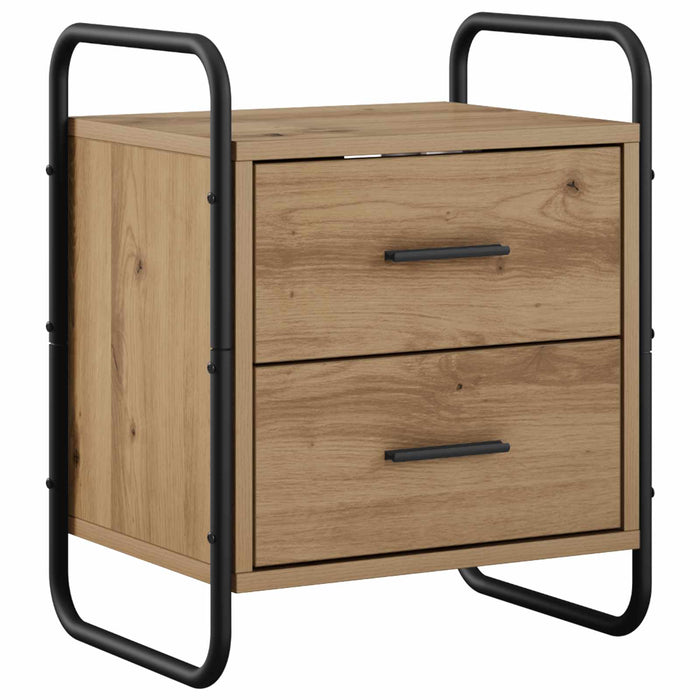 Dulap de Noapte Suspendat Stejar Artizanal 40 x 30 x 50 cm WALTI