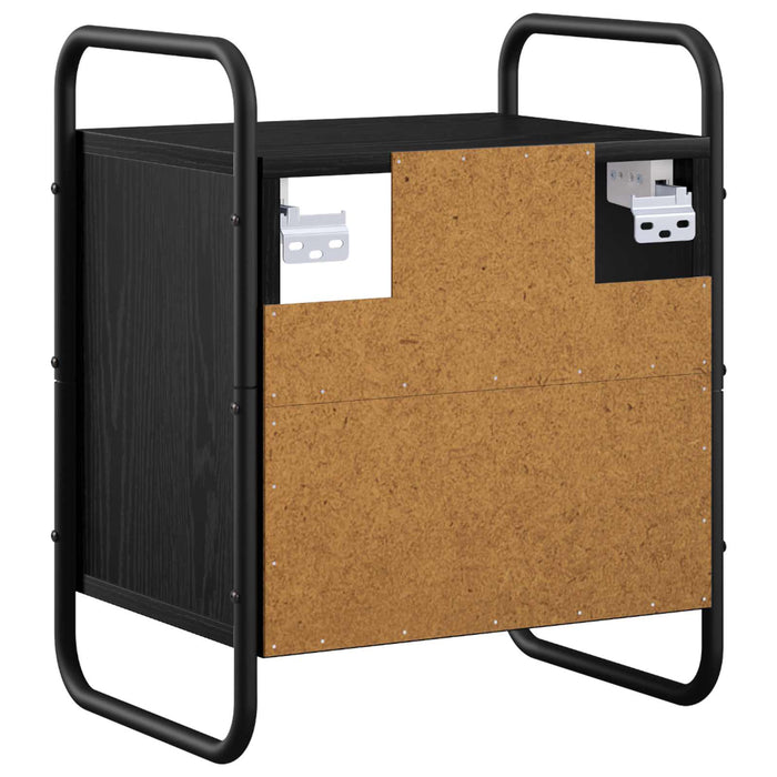 Dulap de Noapte Suspendat Stejar Negru 40 x 30 x 50 cm WALTI