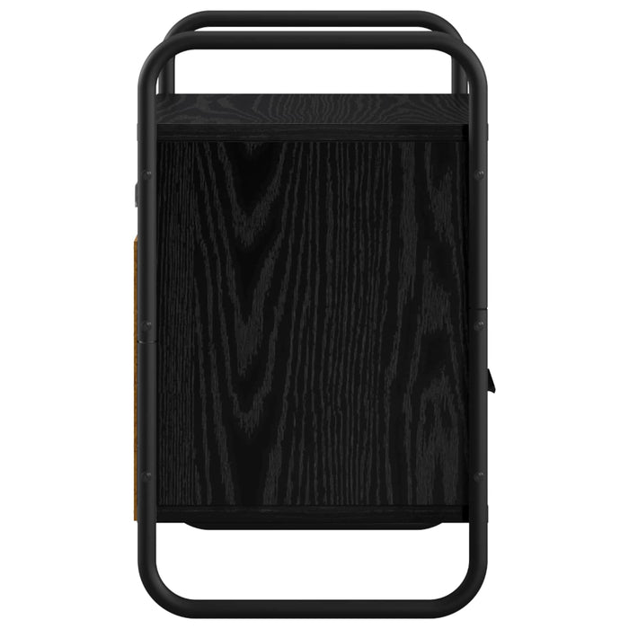 Dulap de Noapte Suspendat Stejar Negru 40 x 30 x 50 cm WALTI