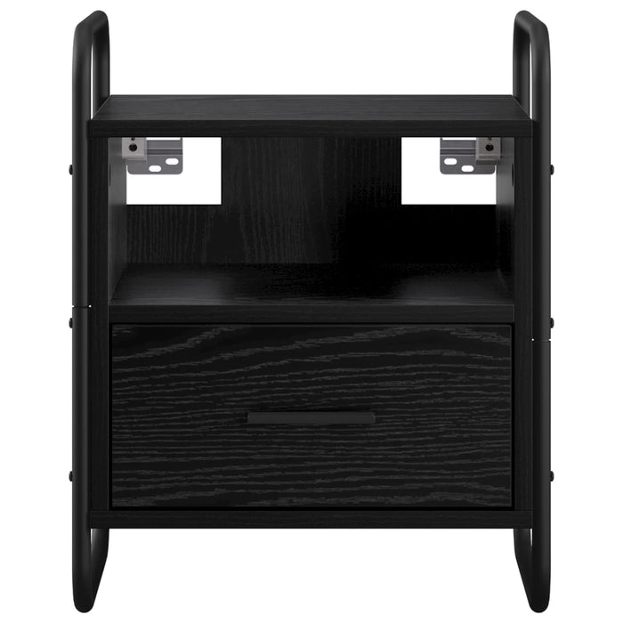 Dulap de Noapte Suspendat 2 buc. Stejar Negru 40 x 30 x 50 cm WALTI