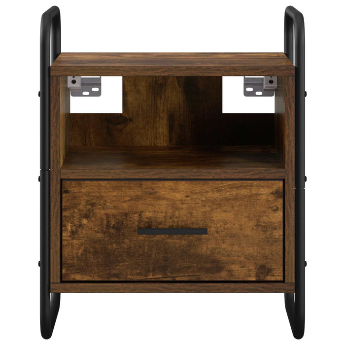 Dulap de Noapte Suspendat Stejar fumuriu 40 x 30 x 50 cm WALTI