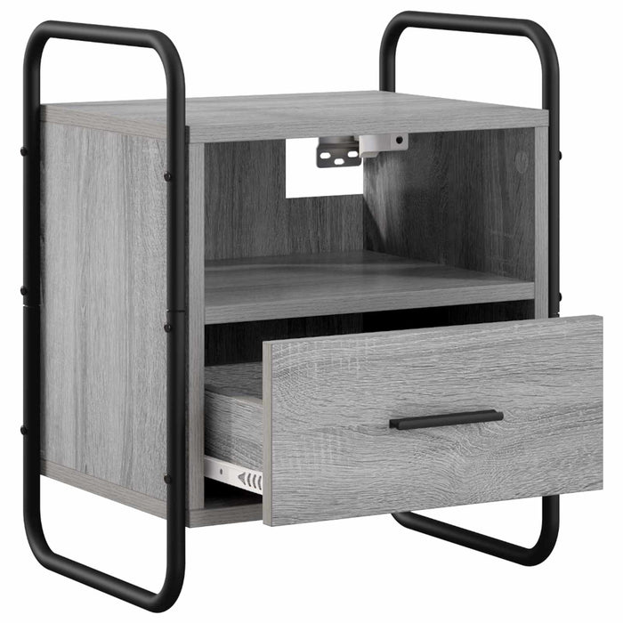 Dulap de Noapte Suspendat 2 buc. Sonoma gri 40 x 30 x 50 cm WALTI