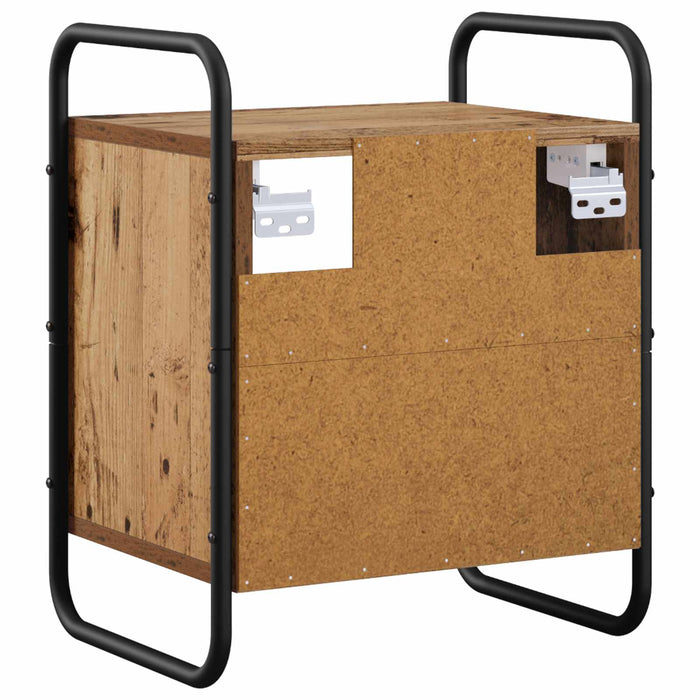 Dulap de Noapte Suspendat 2 buc. Lemn vechi 40 x 30 x 50 cm WALTI