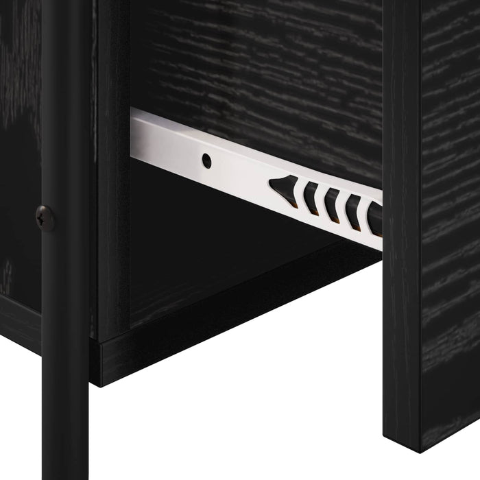 Dulap de Noapte Suspendat Stejar Negru 40 x 30 x 60 cm WALTI