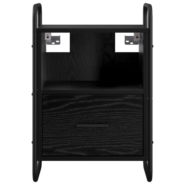 Dulap de Noapte Suspendat Stejar Negru 40 x 30 x 60 cm WALTI