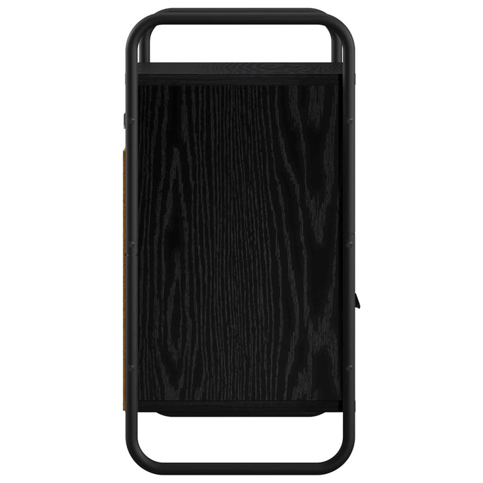 Dulap de Noapte Suspendat Stejar Negru 40 x 30 x 60 cm WALTI