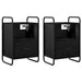 Dulap de Noapte Suspendat 2 buc. Stejar Negru 40 x 30 x 60 cm - WALTI WALTI