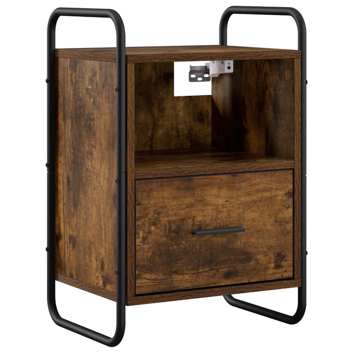 Dulap de Noapte Suspendat 2 buc. Stejar fumuriu 40 x 30 x 60 cm WALTI