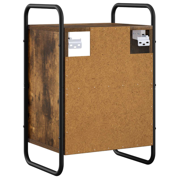 Dulap de Noapte Suspendat 2 buc. Stejar fumuriu 40 x 30 x 60 cm WALTI