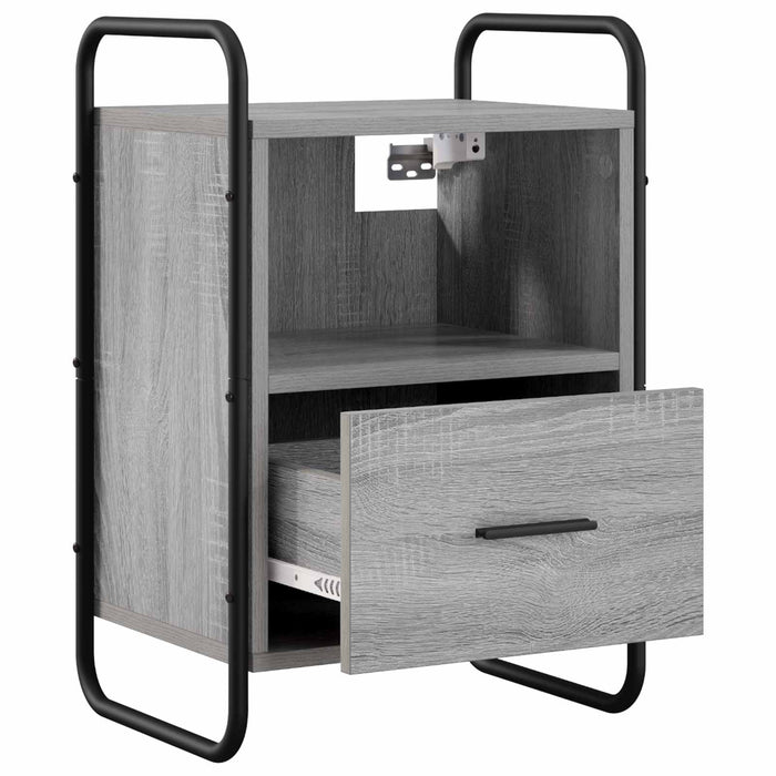 Dulap de Noapte Suspendat 2 buc. Sonoma gri 40 x 30 x 60 cm WALTI