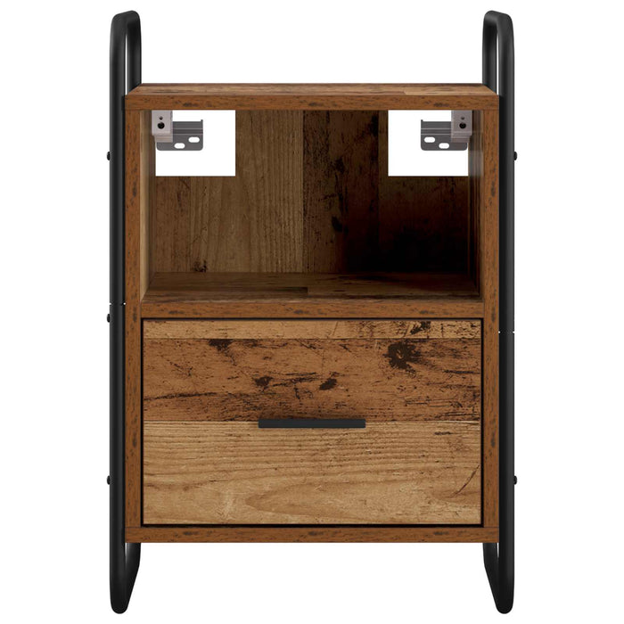 Dulap de Noapte Suspendat 2 buc. Lemn vechi 40 x 30 x 60 cm WALTI