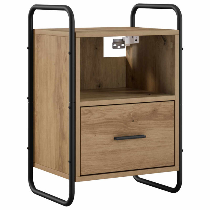 Dulap de Noapte Suspendat Stejar Artizanal 40 x 30 x 60 cm WALTI