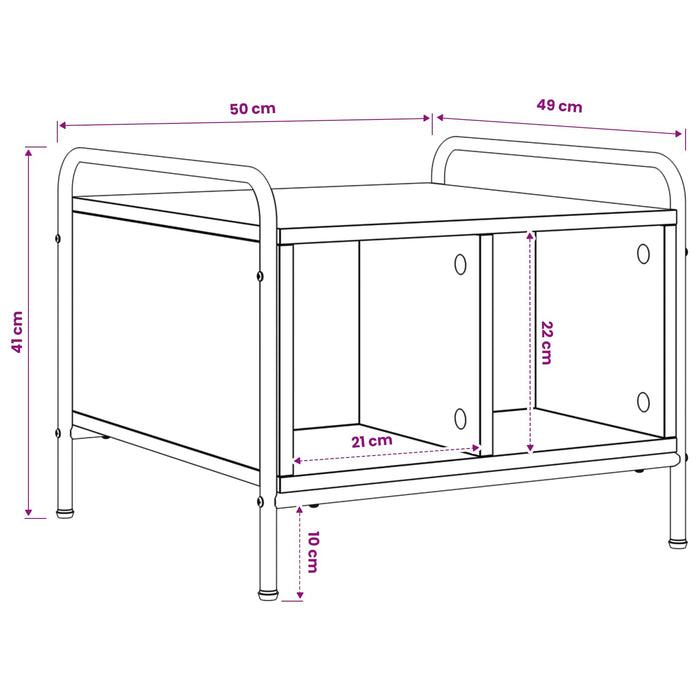 Masă de cafea Stejar Sonoma 50 x 49 x 41 cm Lemn prelucrat WALTI