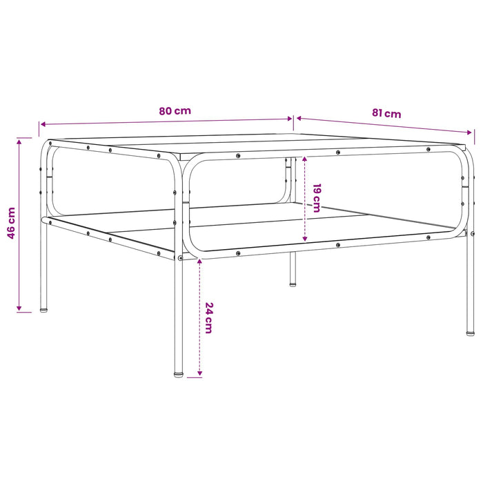 Masă laterală Sonoma gri 100 x 50 x 46 cm Lemn prelucrat WALTI