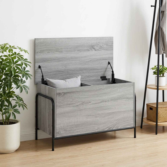 Cutie de depozitare Sonoma gri 80 x 40 x 49,5 cm Lemn prelucrat WALTI