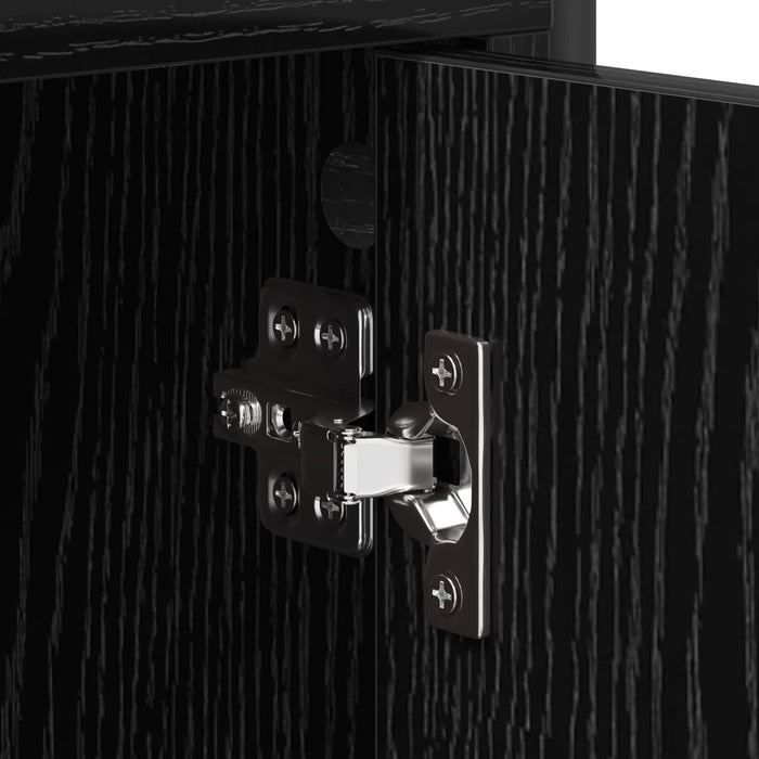 Cabinet TV 133 x 33 x 50 cm Stejar Negru Lemn prelucrat WALTI