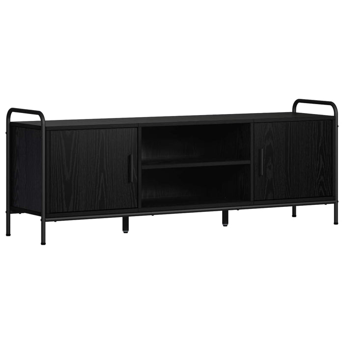 Cabinet TV 133 x 33 x 50 cm Stejar Negru Lemn prelucrat WALTI