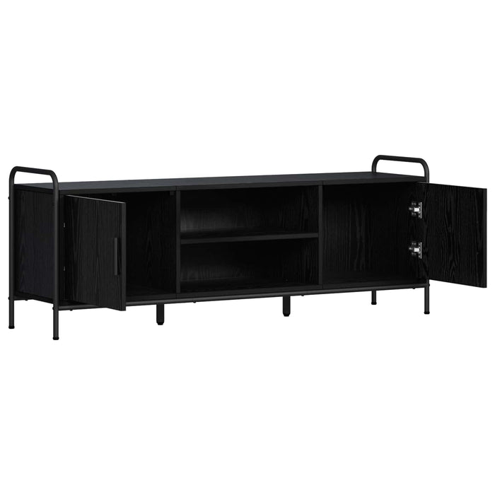 Cabinet TV 133 x 33 x 50 cm Stejar Negru Lemn prelucrat WALTI