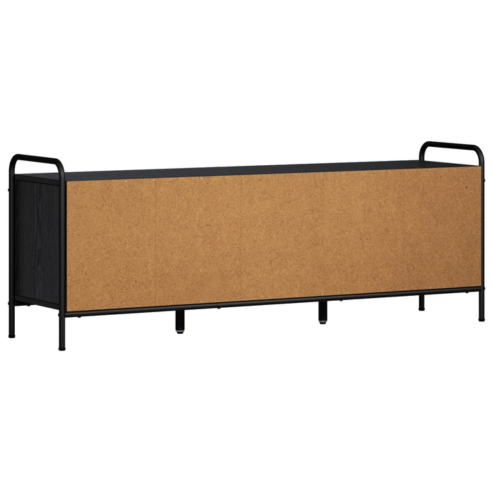 Cabinet TV 133 x 33 x 50 cm Stejar Negru Lemn prelucrat WALTI