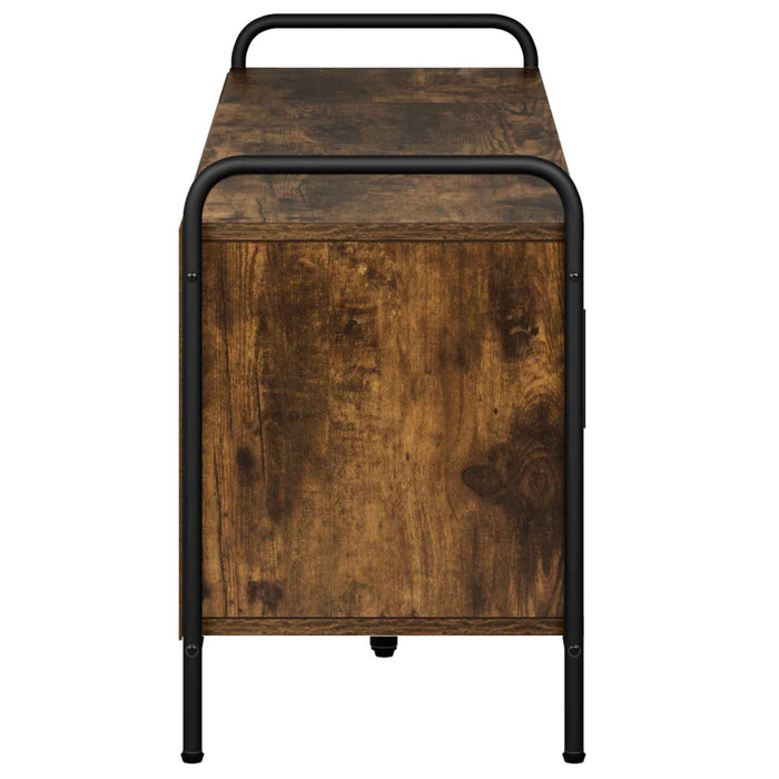 Cabinet TV 133 x 33 x 50 cm Stejar fumuriu Lemn prelucrat - WALTI WALTI