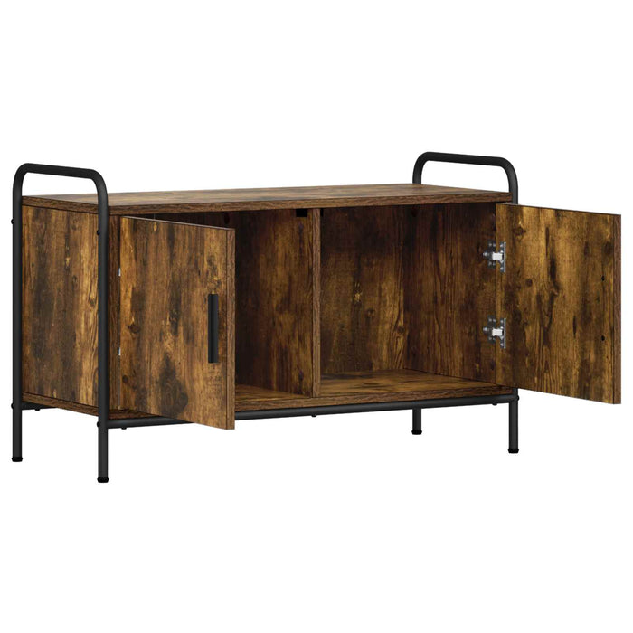 Cabinet TV 79,5 x 33 x 50 cm Stejar fumuriu Lemn prelucrat WALTI