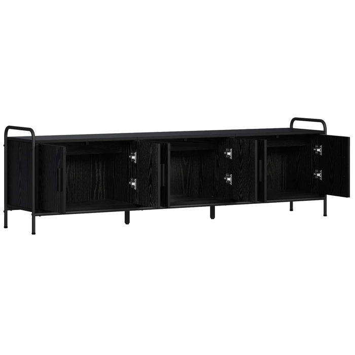 Cabinet TV 146 x 33 x 50 cm Stejar Negru Lemn prelucrat WALTI